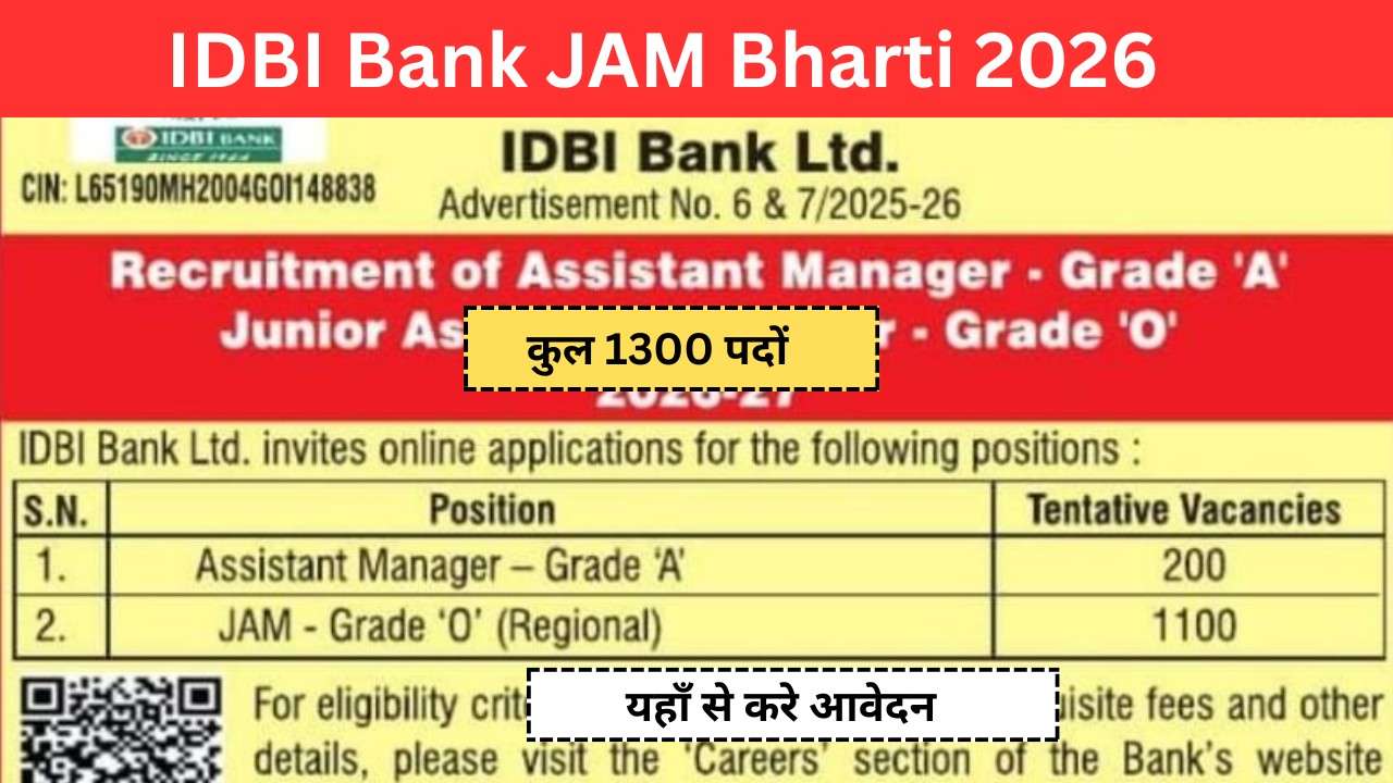IDBI Bank JAM Bharti 2026