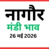 नागौर मंडी भाव (26 मई 2026)