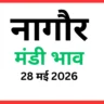नागौर मंडी भाव (28 मई 2026)