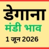 डेगाना मंडी भाव (1 जून 2026)