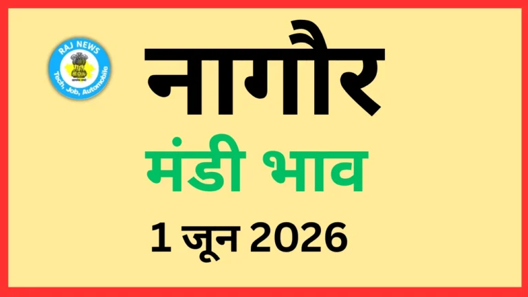 नागौर मंडी भाव (1 जून 2026)