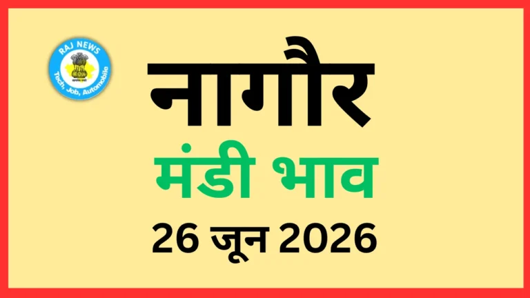 नागौर मंडी भाव (26 जून 2026)
