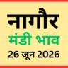 नागौर मंडी भाव (26 जून 2026)
