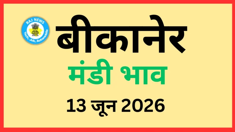 बीकानेर मंडी भाव (13 जून 2026)