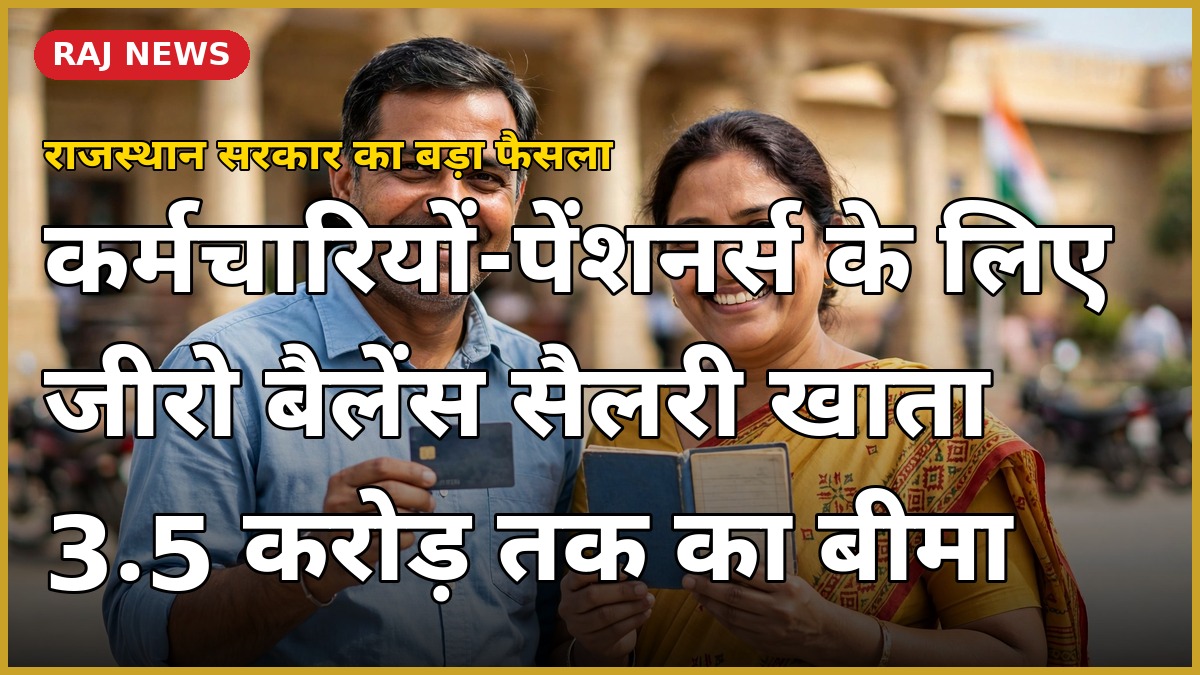 राजस्थान सीएसएपी योजना — कर्मचारियों और पेंशनर्स के लिए जीरो बैलेंस सैलरी खाता और बीमा सुरक्षा