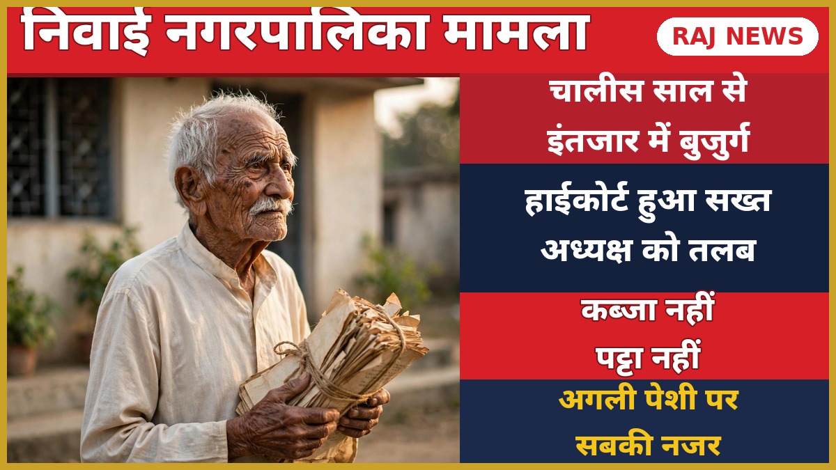 निवाई नगरपालिका प्लॉट विवाद — 90 वर्षीय मदनलाल गौतम, हाईकोर्ट ने अध्यक्ष को तलब किया