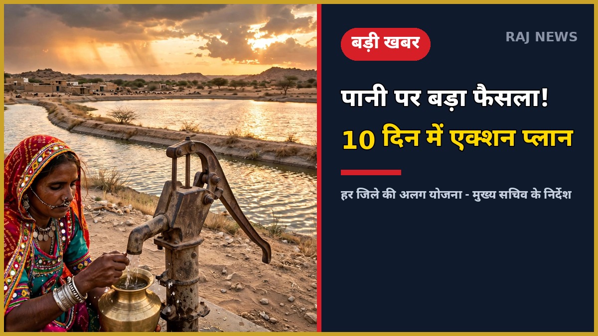 राजस्थान में जल वितरण एक्शन प्लान — मुख्य सचिव के निर्देश पर हर जिले की अलग योजना