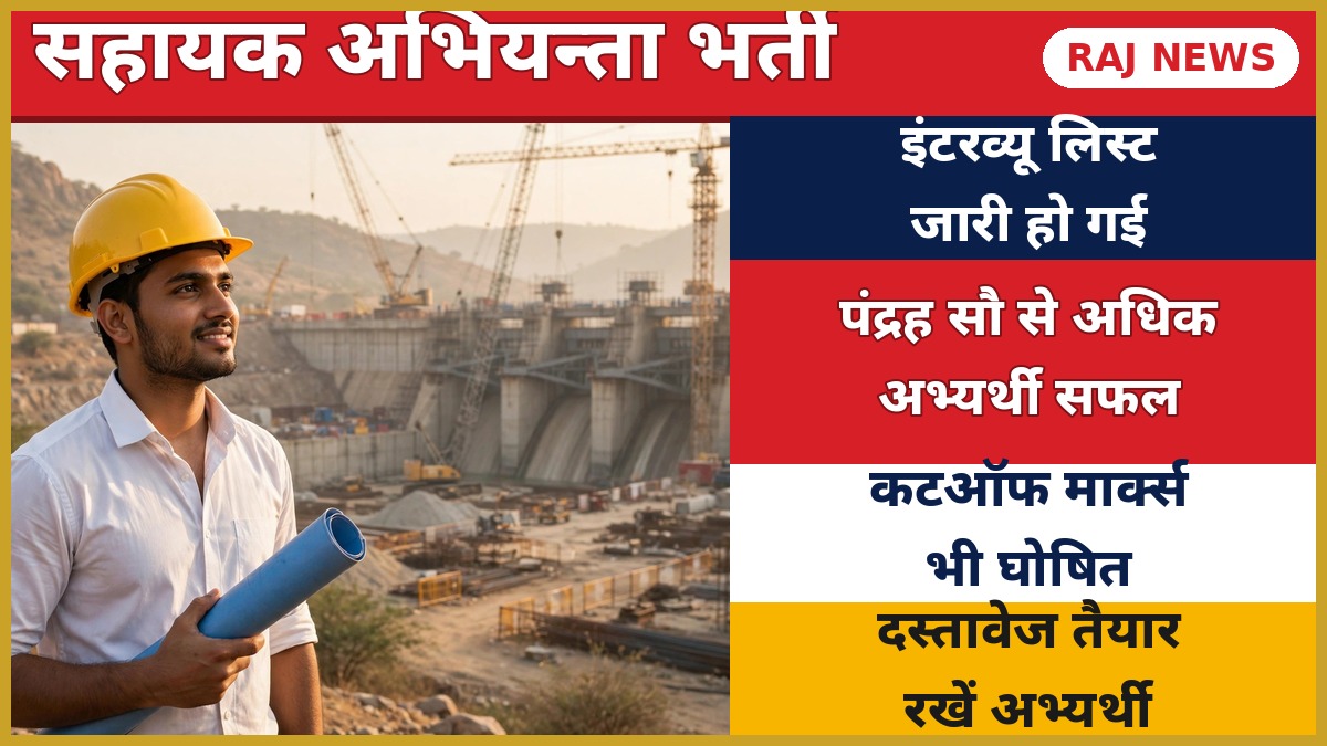 RPSC सहायक अभियन्ता इंटरव्यू लिस्ट 2026 में सफल अभ्यर्थी, डैम साइट पर इंजीनियर