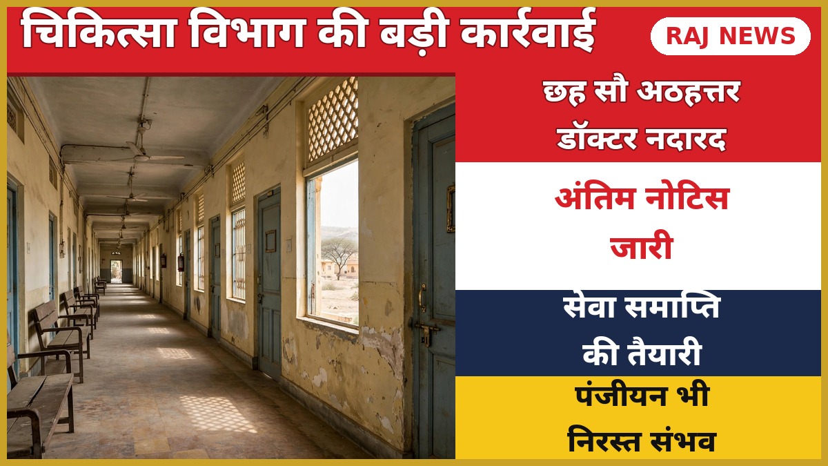 ड्यूटी से नदारद 678 डॉक्टरों पर कानूनी कार्रवाई — चिकित्सा विभाग का अंतिम नोटिस