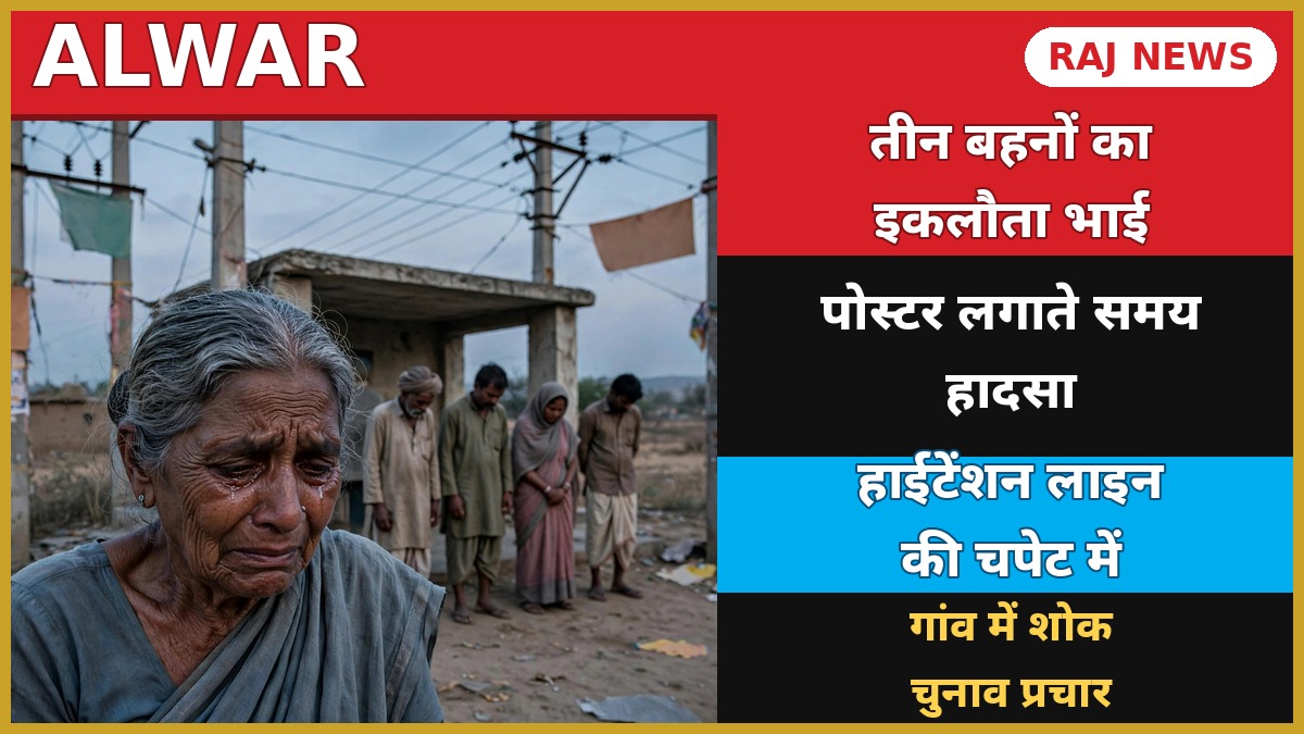 अलवर में हाईटेंशन लाइन की चपेट में आए युवक की मौत — चिरखाना बस स्टैंड