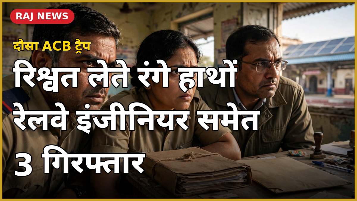 बांदीकुई रेलवे स्टेशन पर ACB ट्रैप कार्रवाई सोलर नेट मीटरिंग रिश्वत मामला