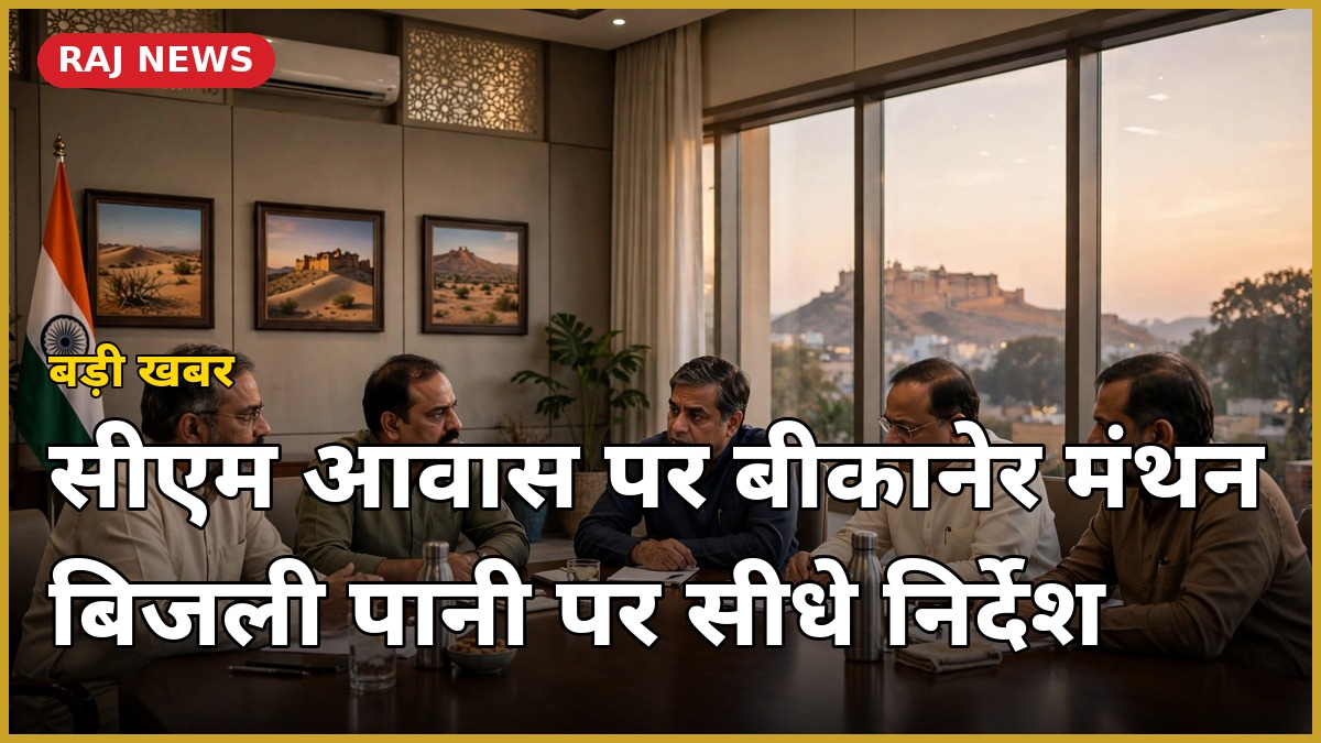 सीएम आवास पर बीकानेर के भाजपा नेताओं की बैठक — पंचायत चुनाव रणनीति पर मंथन