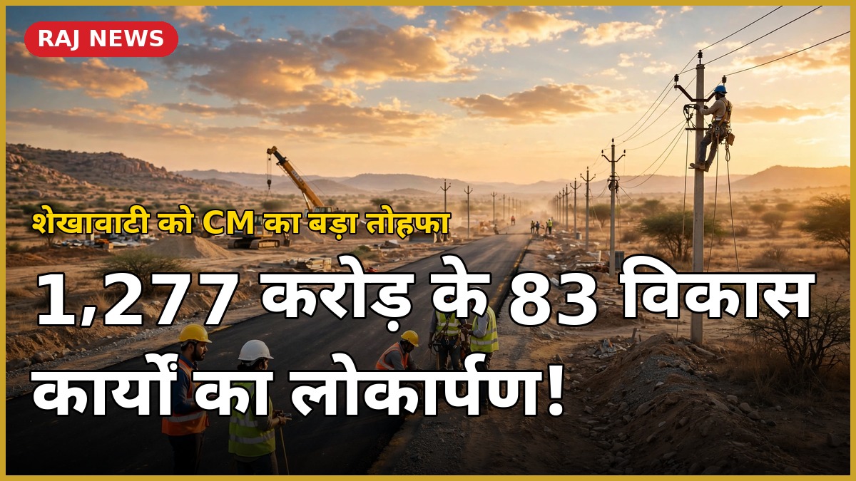 शेखावाटी में 1,277 करोड़ रुपये के विकास कार्यों का लोकार्पण — नई सड़क और बिजली के कार्य