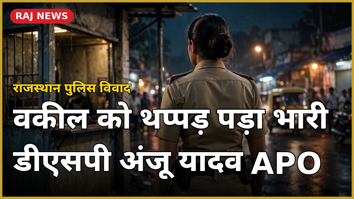 किशनगढ़ थप्पड़ कांड के बाद एपीओ हुई डीएसपी अंजू यादव — रात में ट्रैफिक चौकी के बाहर महिला पुलिस अधिकारी