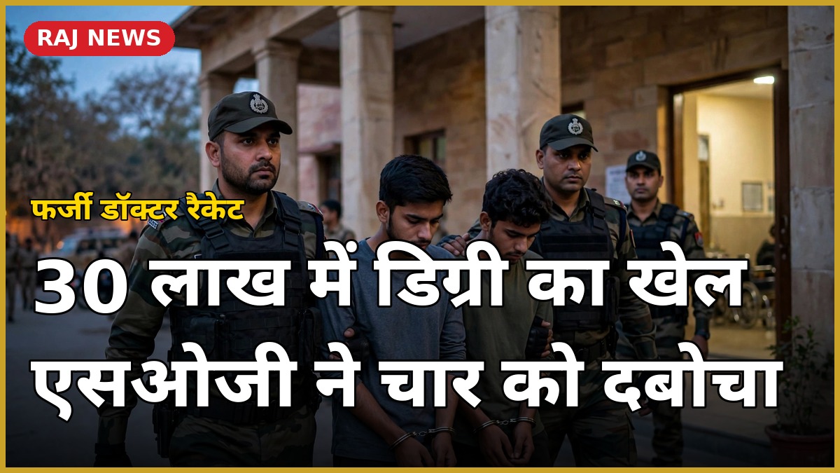 फर्जी FMGE सर्टिफिकेट घोटाले में गिरफ्तार चार आरोपी और SOG की कार्रवाई