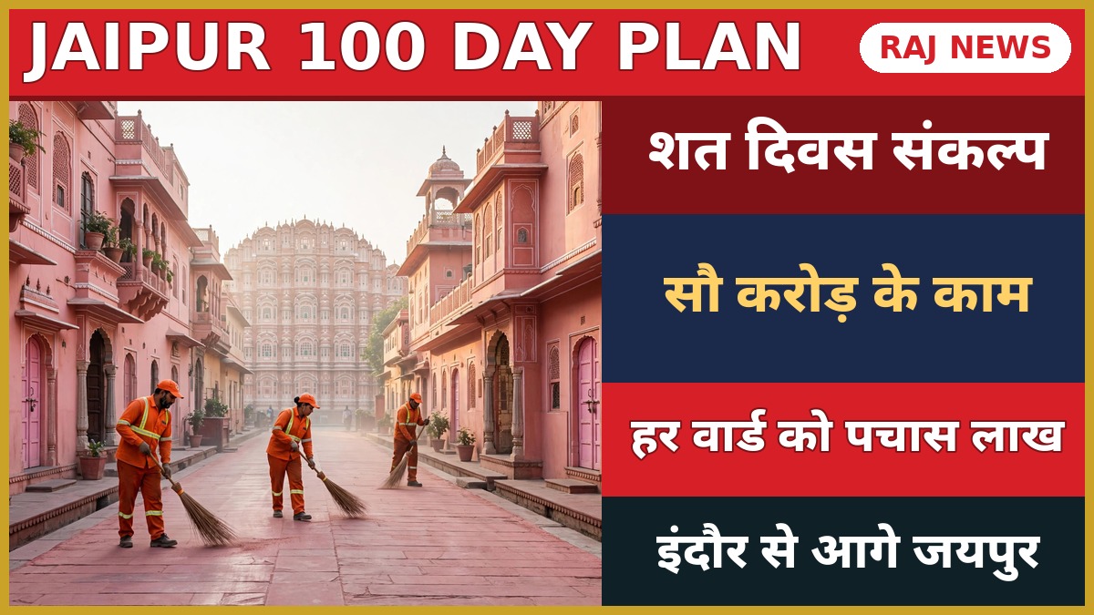 जयपुर 100 दिवसीय कार्ययोजना शत दिवस संकल्प — महापौर सुनील कोठारी की प्रेसवार्ता, 150 वार्डों में विकास कार्य