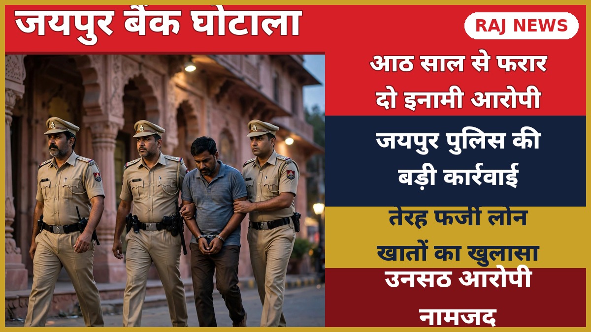 जयपुर पुलिस द्वारा बैंक घोटाले के आरोपी की गिरफ्तारी