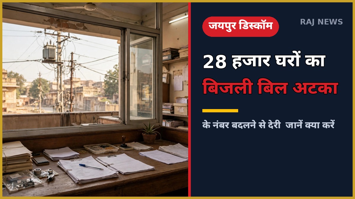 जयपुर बिजली बिल: 28 हजार उपभोक्ताओं का K नंबर बदला, बिल में देरी