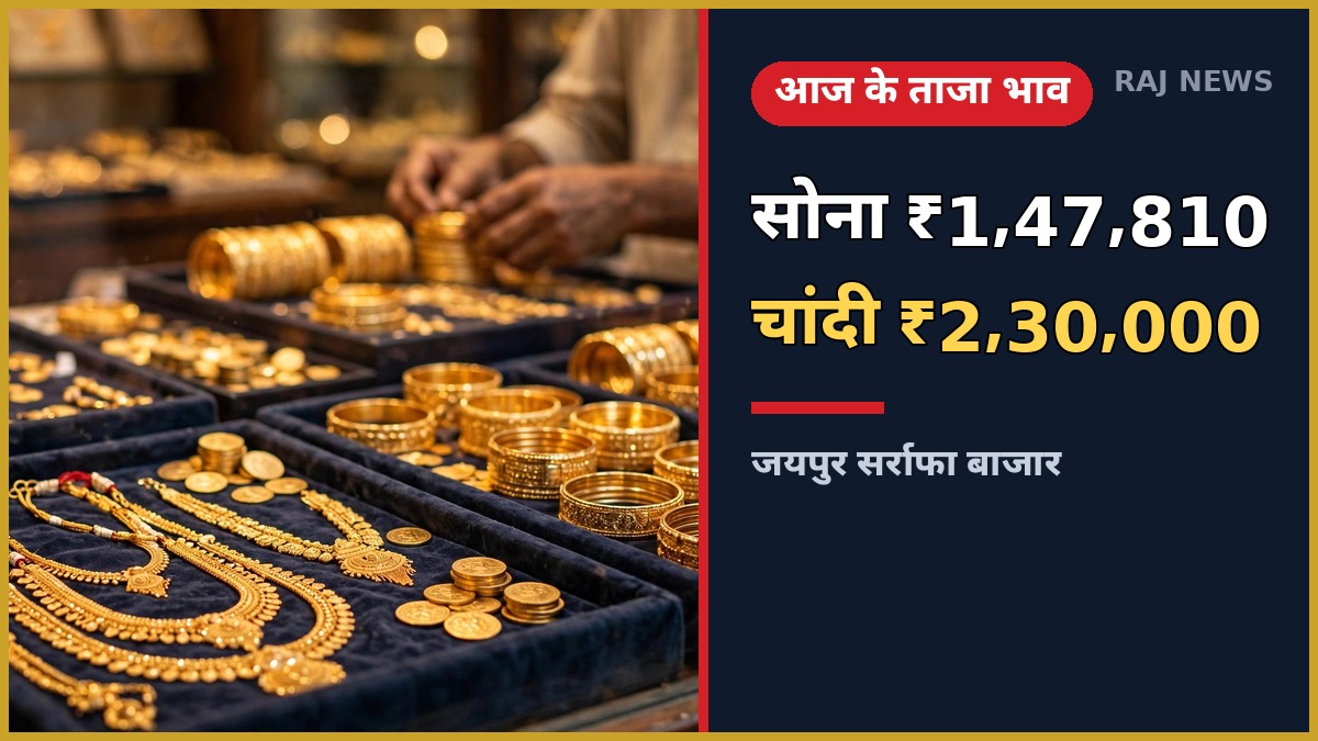 17 अक्टूबर 2026 को जयपुर सर्राफा बाजार में सोने-चांदी के ताजा भाव