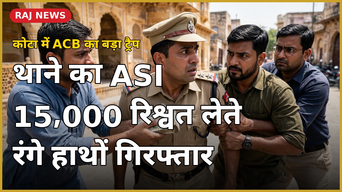 कोटा ACB ट्रैप: भीमगंजमण्डी थाने के ASI रविन्द्र यादव रिश्वत लेते रंगे हाथों गिरफ्तार
