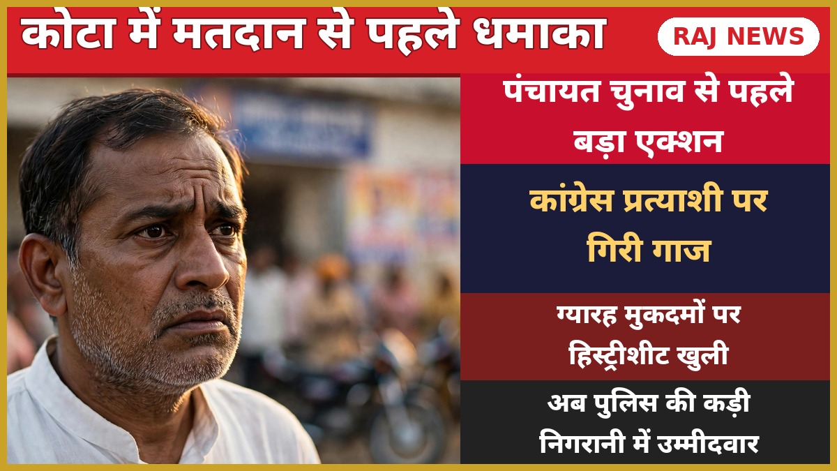 कोटा में कांग्रेस प्रत्याशी चंद्रप्रकाश मीणा की हिस्ट्रीशीट खोलने का पुलिस आदेश