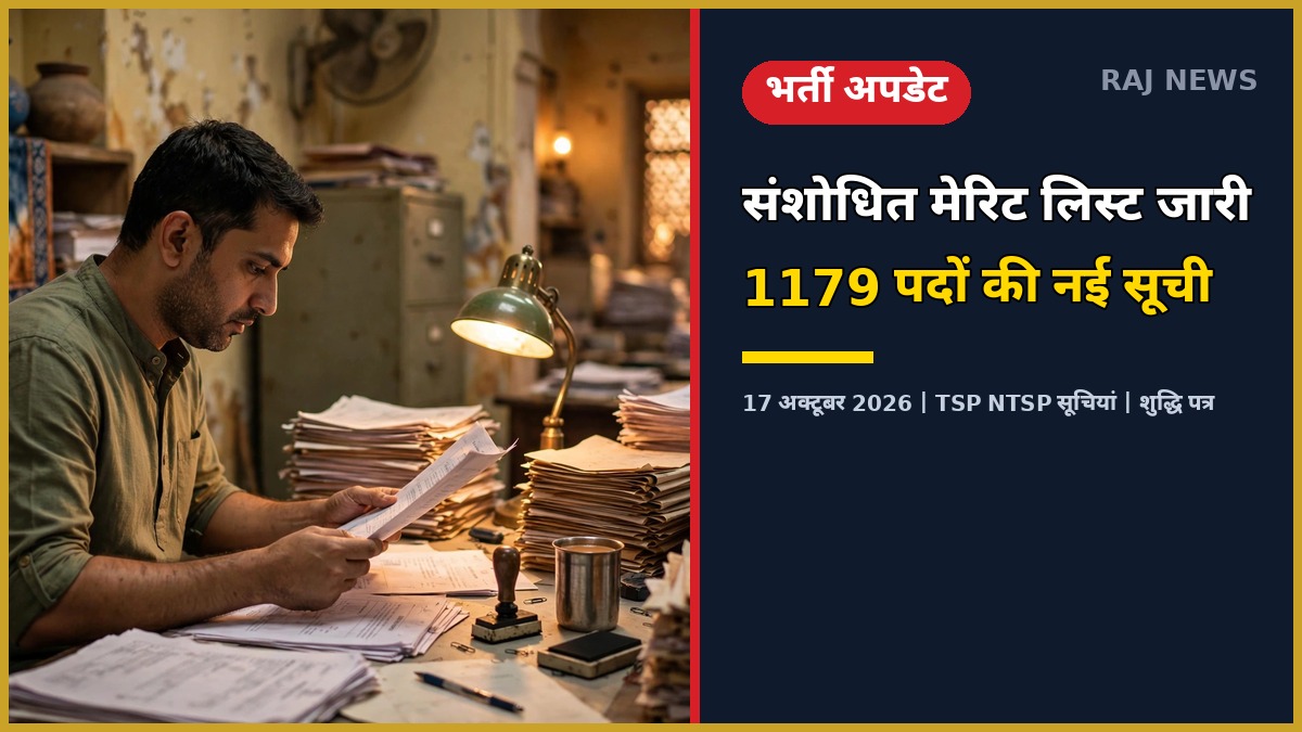 RSSB लैब असिस्टेंट संशोधित मेरिट लिस्ट 2026 — TSP और NTSP सूची जारी