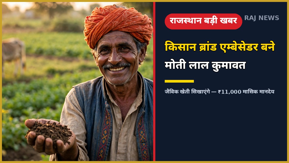 मोती लाल कुमावत किसान ब्रांड एम्बेसेडर जैविक खेती राजस्थान