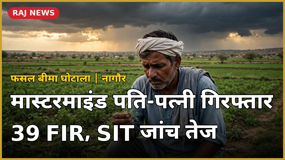 नागौर फसल बीमा घोटाला: खेत में चिंतित किसान, 39 FIR और SIT जांच