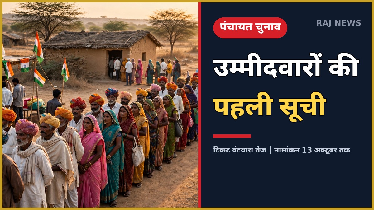 पंचायत चुनाव 2026 में उम्मीदवारों की पहली सूची — भाजपा और कांग्रेस टिकट बंटवारा, 13 अक्टूबर नामांकन डेडलाइन