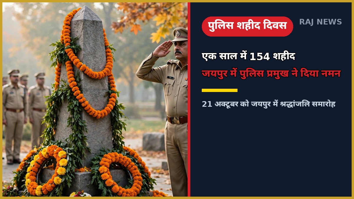 पुलिस शहीद दिवस 2026 पर जयपुर में शहीद स्मारक पर श्रद्धांजलि समारोह