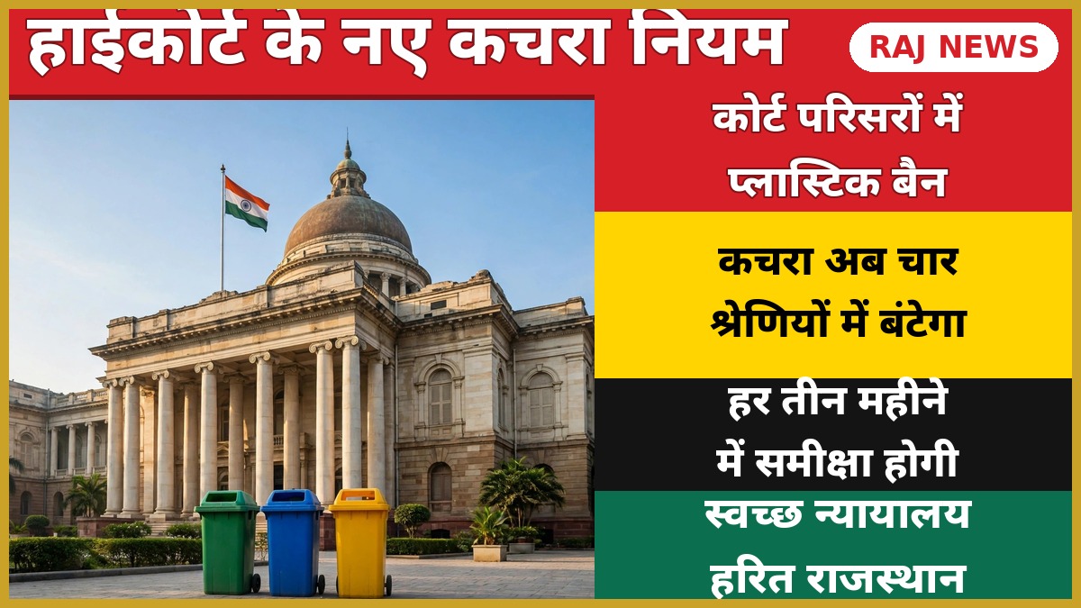 राजस्थान हाईकोर्ट कचरा नियम 2026 — न्यायिक परिसरों में प्लास्टिक बैन और कचरा प्रबंधन के नए नियम