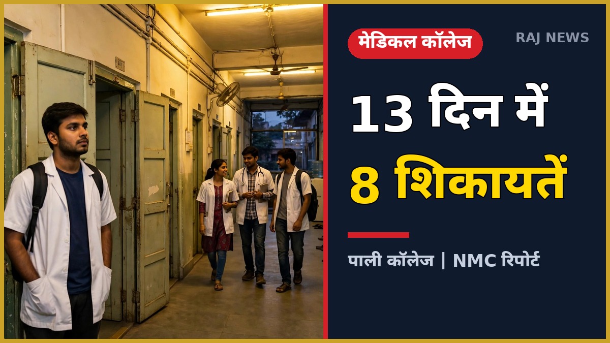 पाली मेडिकल कॉलेज हॉस्टल कॉरिडोर में मेडिकल छात्र — राजस्थान मेडिकल कॉलेज रैगिंग