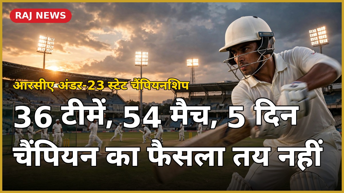 RCA अंडर-23 स्टेट चैंपियनशिप 2026 — राजस्थान क्रिकेट एसोसिएशन का राज्य स्तरीय युवा टूर्नामेंट