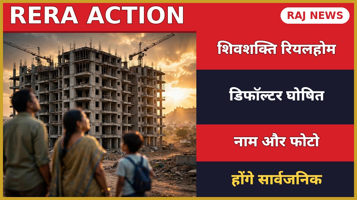 शिवशक्ति रियलहोम रेरा डिफॉल्टर कार्रवाई — अधूरी आवासीय परियोजना के सामने घर खरीदार