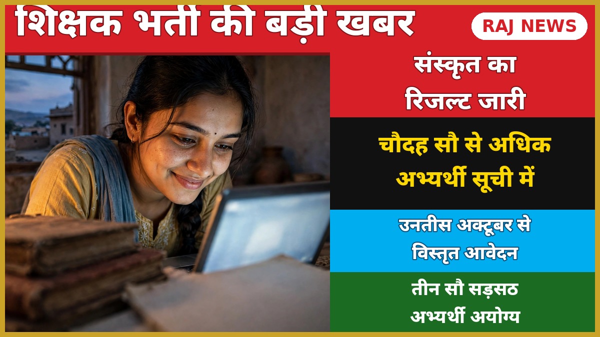 RPSC सेकंड ग्रेड संस्कृत रिजल्ट 2026 में 1426 अभ्यर्थी पात्रता सूची में