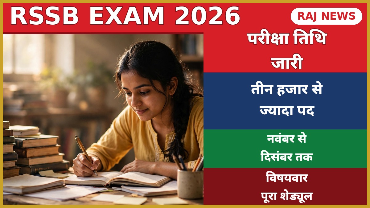 RSSB टीचिंग एसोसिएट परीक्षा 2026 की तैयारी करती अभ्यर्थी