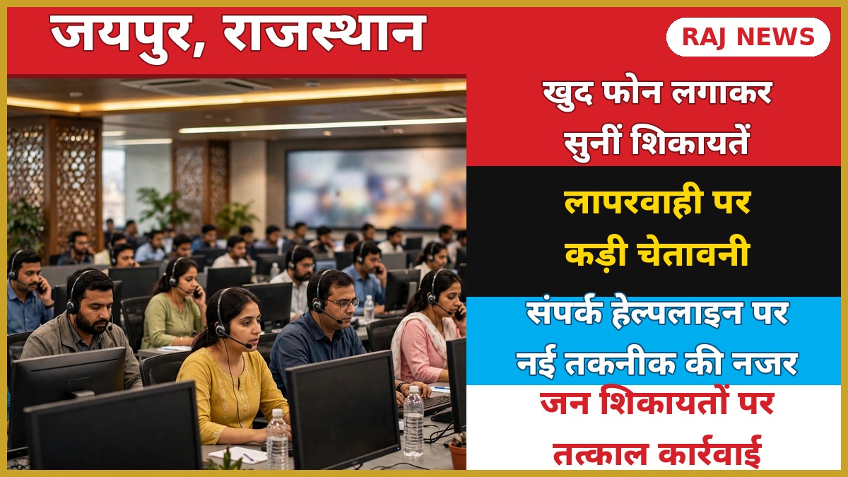 राजस्थान संपर्क हेल्पलाइन-181 कॉल सेंटर निरीक्षण — प्रमुख शासन सचिव गायत्री राठौड़