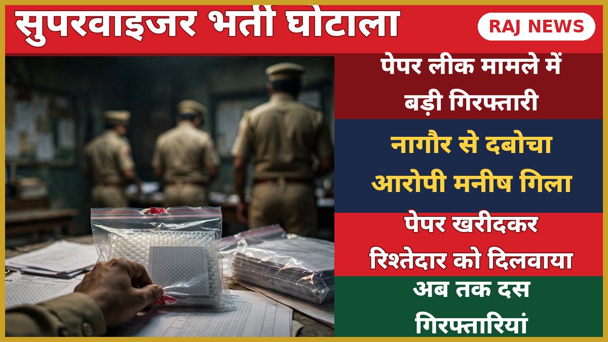सुपरवाइजर भर्ती पेपर लीक मामले में SOG की कार्रवाई