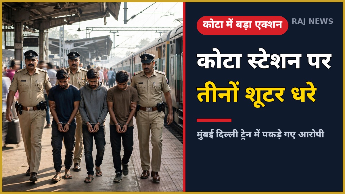 कोटा रेलवे स्टेशन पर टाइगर श्रॉफ फायरिंग केस के तीनों शूटर की गिरफ्तारी