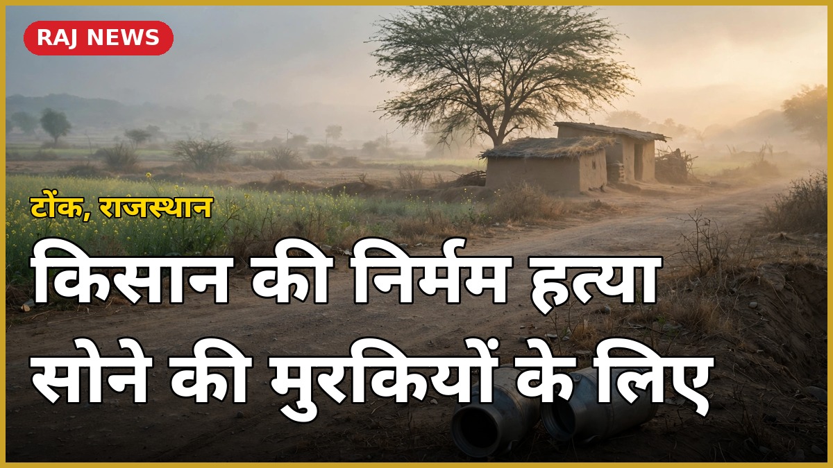 टोंक में किसान राजूलाल गुर्जर की हत्या की खबर, सोने की मुरकियां लूट